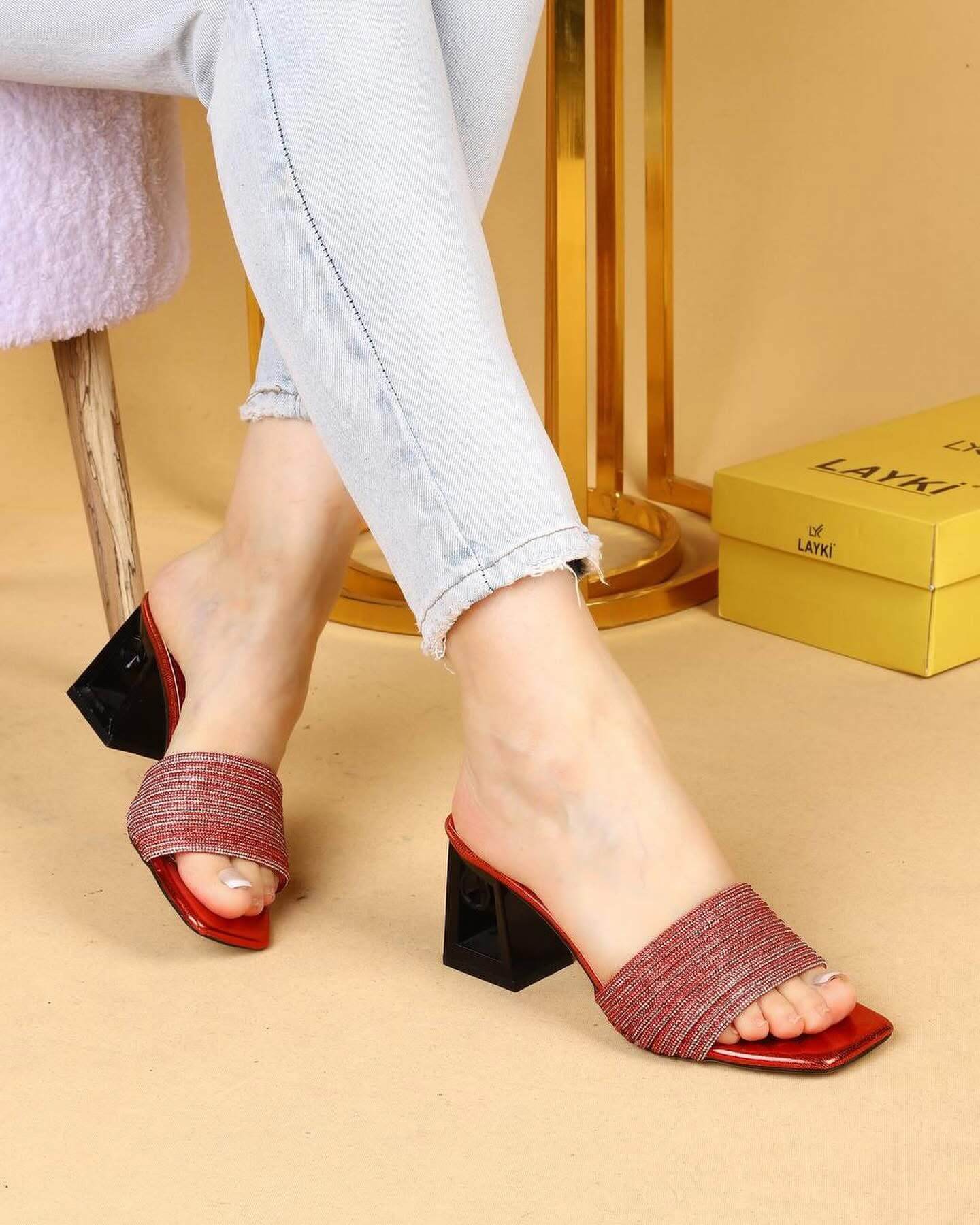 Square-Toe Block Heel Sandals