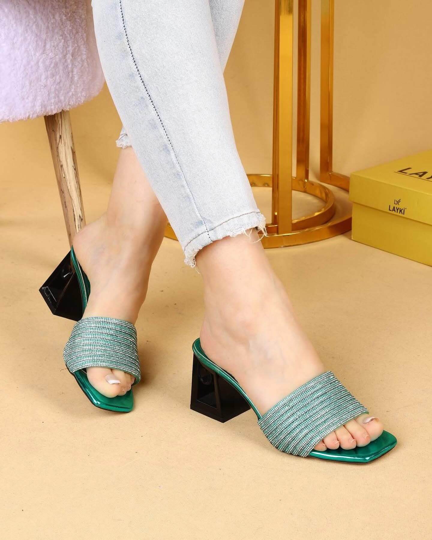Square-Toe Block Heel Sandals