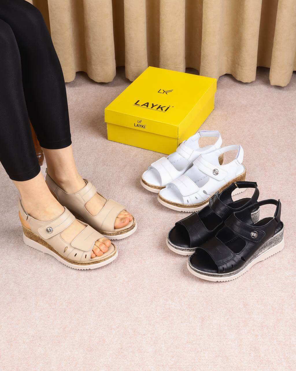 Strap Wedge Sandals