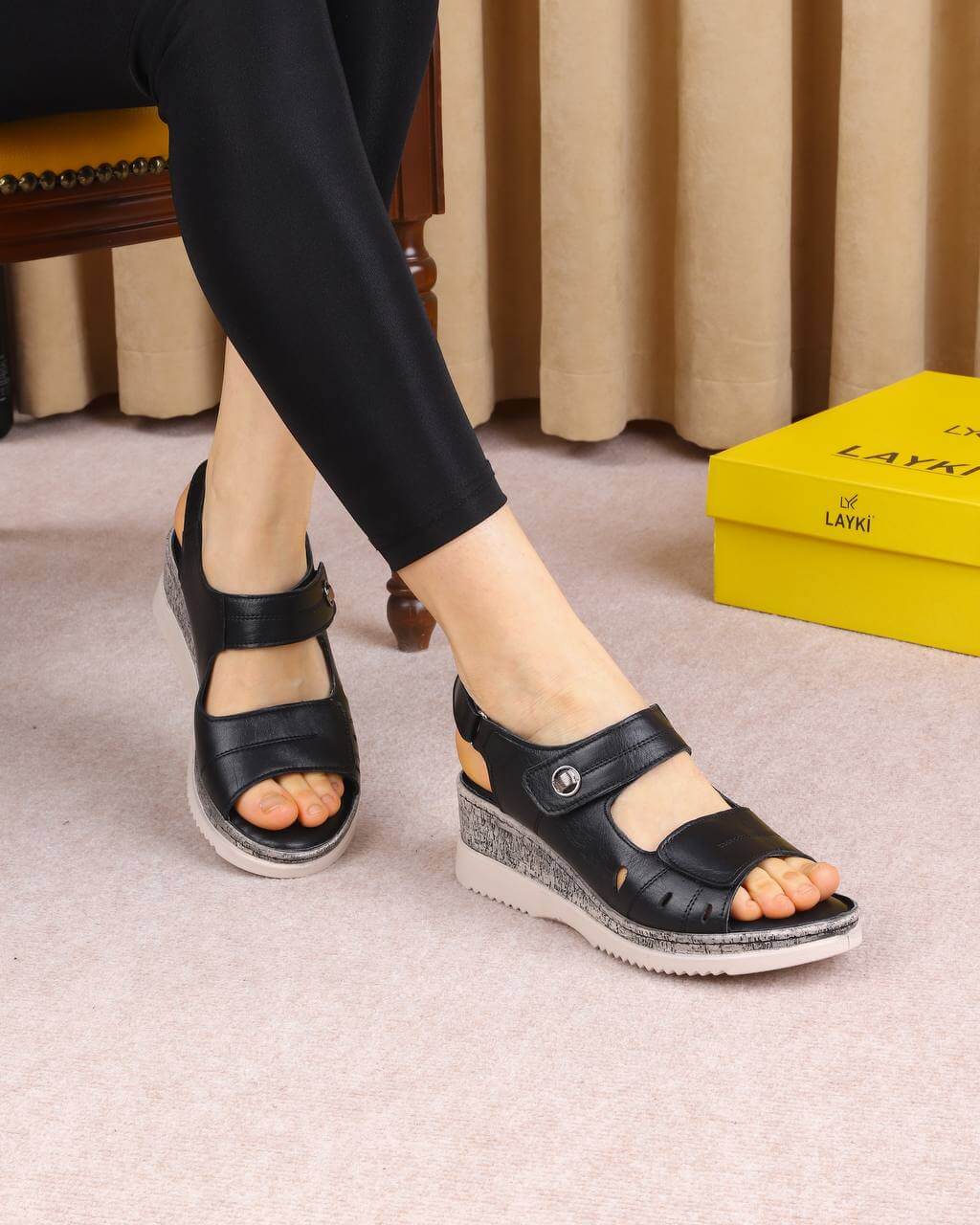 Strap Wedge Sandals